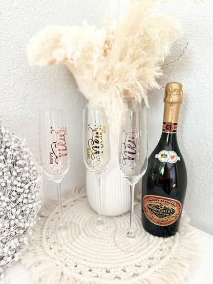 Sektglas“ Happy New Year“