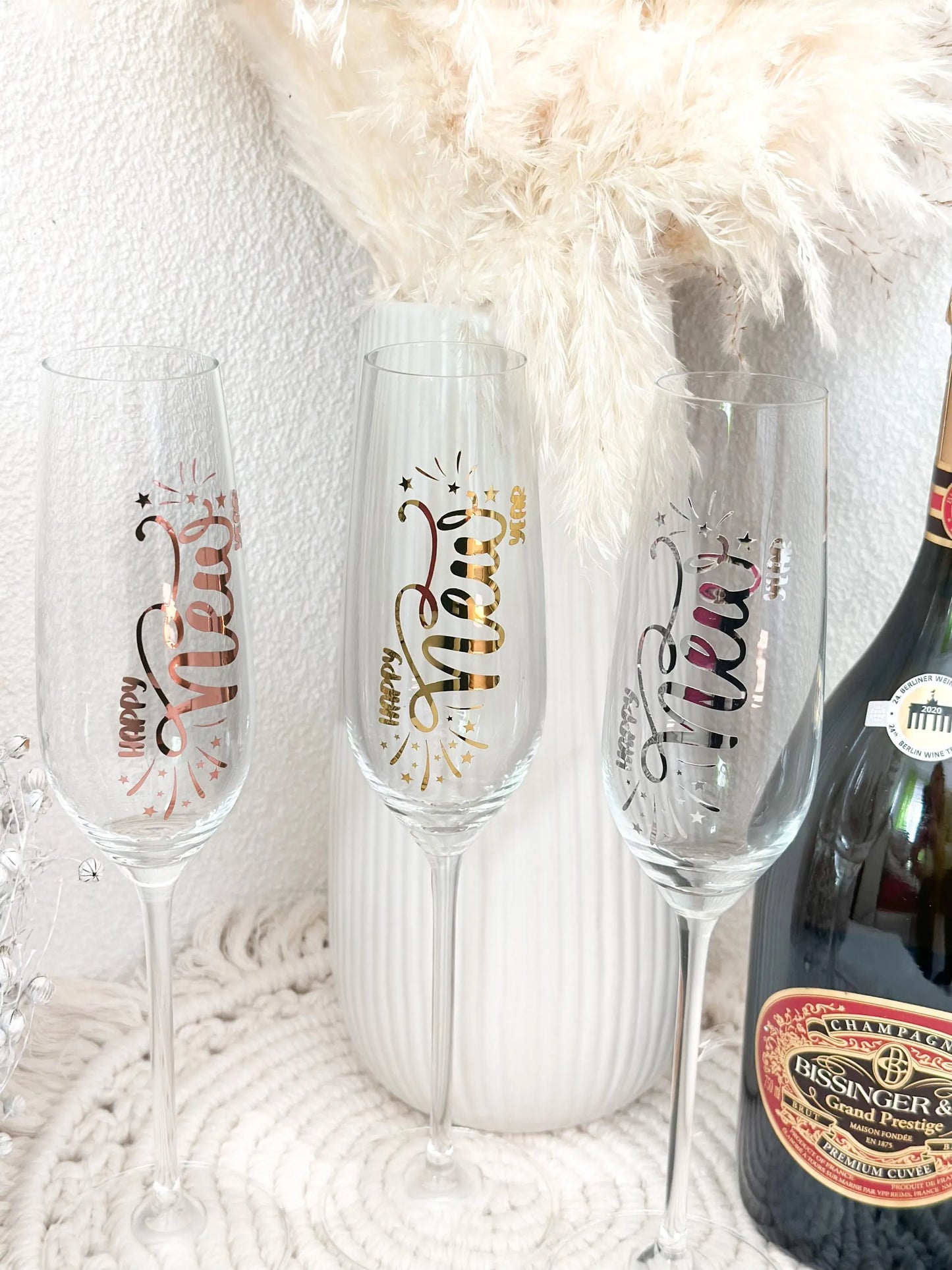 Sektglas“ Happy New Year“